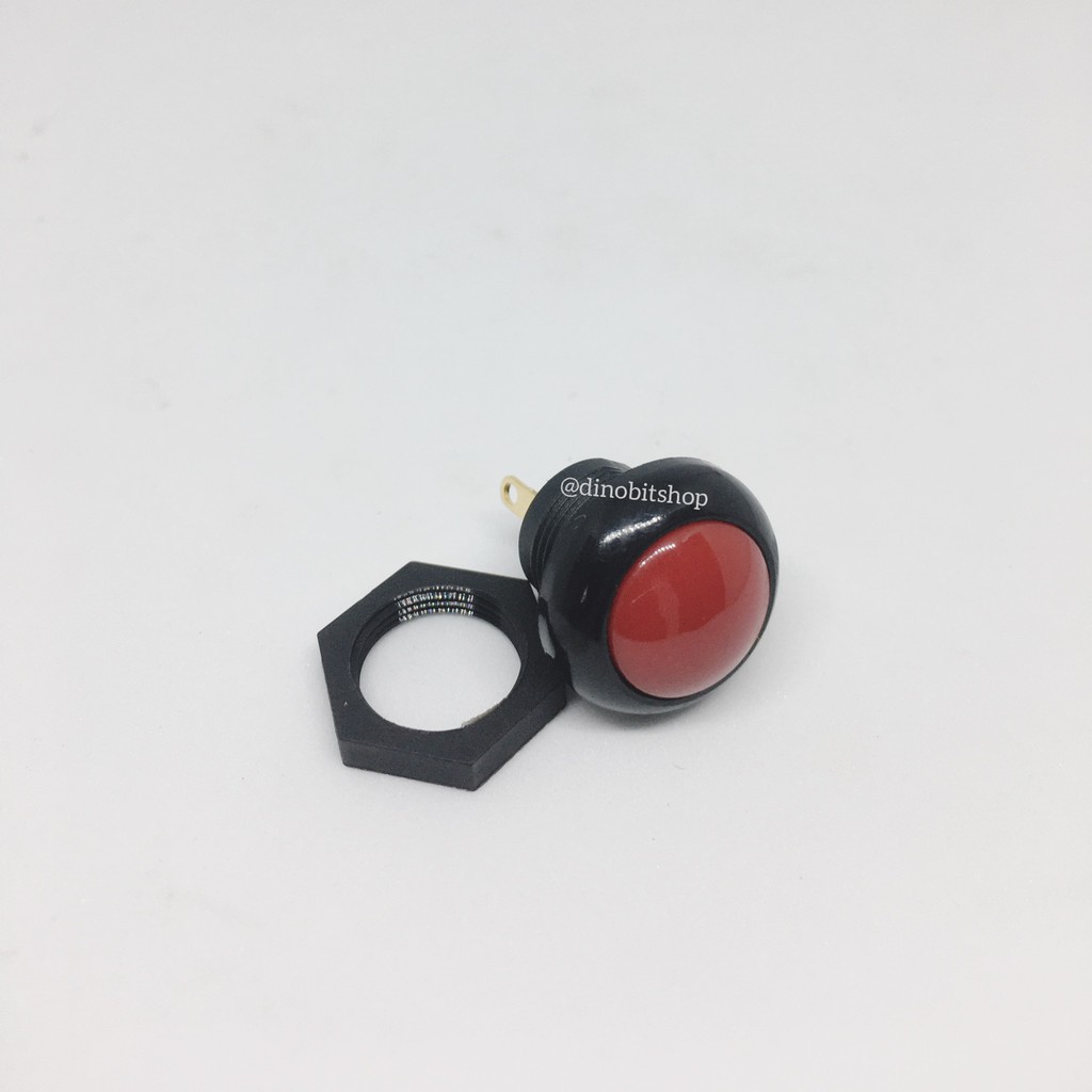 Otto p9 switch Authentic Original push button tombol 12mm - Merah