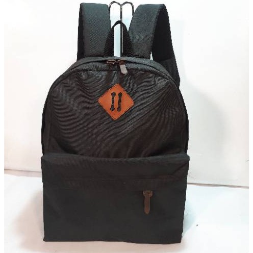 Ransel Pria Fashion Warna Solid Tas Sekolah Kain Oxford Berlapis untuk Remaja Laki-laki Ransel Laptop Tahan Air Kapasitas Besar