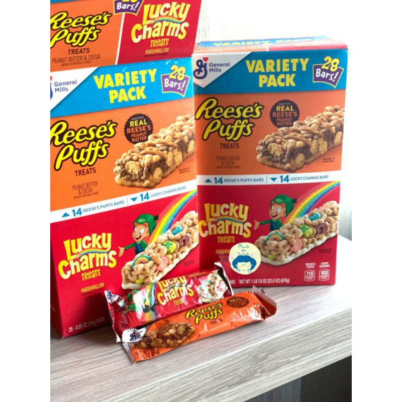 

lucky charm treat bar x reese puff treat bar