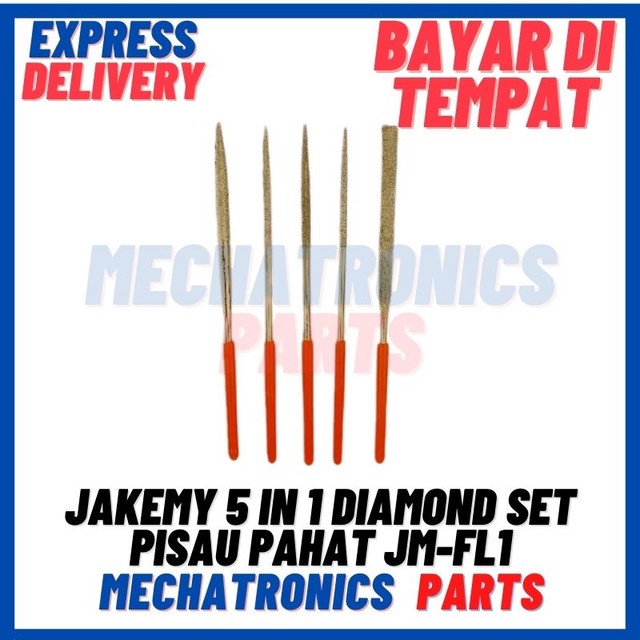 [HDT-9015] JAKEMY 5 IN 1 DIAMOND NEEDLE FILES CARVING SET PISAU PAHAT JM-FL1