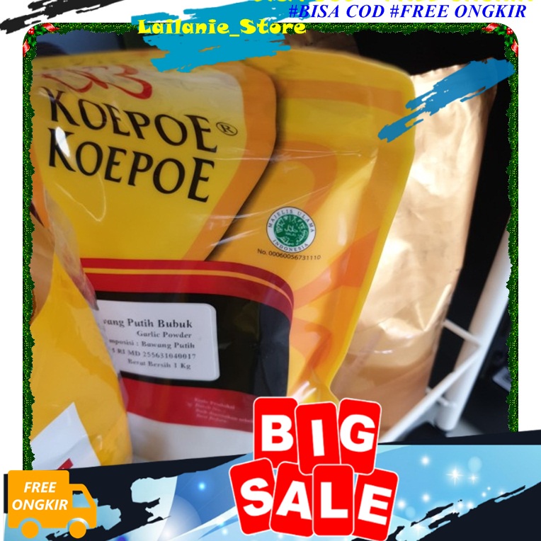 

Koepoe Koepoe Garlic Powder 1Kg Kupu Kupu Bawang Putih Murni Asli Original Makanan Bumbu 1000Gram COD