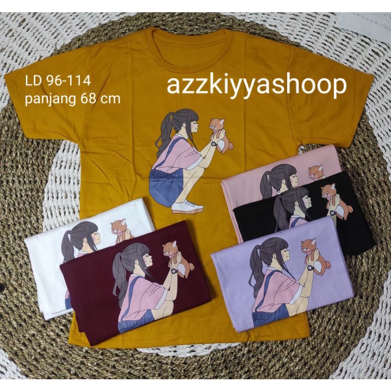 KAOS CEWEK LENGAN PENDEK OVERSIZE