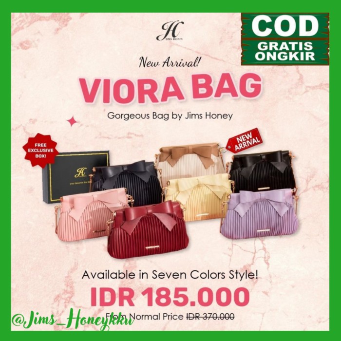 UMAH_JIMSHONEY / VIORA BAG FREE BOX / TAS PLISKET JIMSHONEY / TAS PITA / TAS ORIGINAL