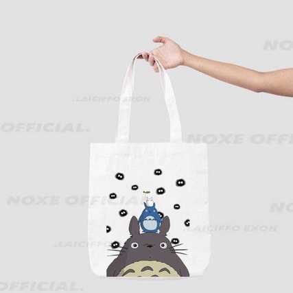 TOTE BAG KANVAS GHIBLI TOTORO ANIME JEPANG