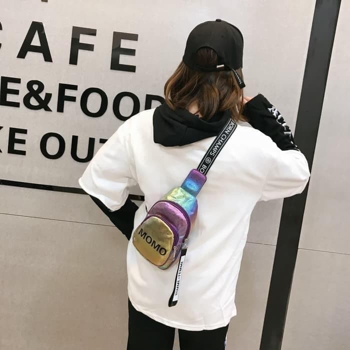 Tas Wanita SLING BAG CROSSBODY Tas Selempang Momo IMPORT ANAK ABG - RCYC646