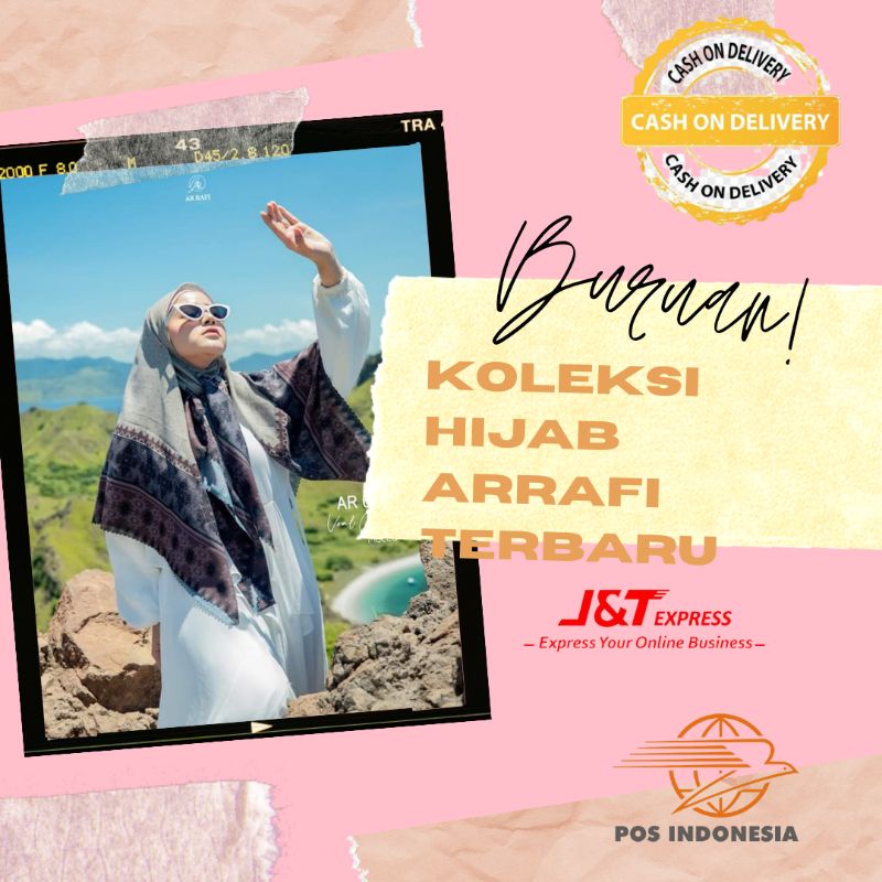 AR 650 KERUDUNG JILBAB HIJAB SEGIEMPAT VOAL MOTIF ARRAFI TERBARU TERLARIS TERHITS 2022 ORI