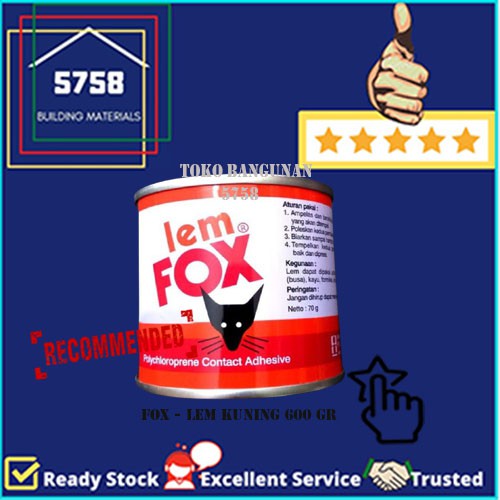 

FOX Lem Kuning Kaleng 600 Gram