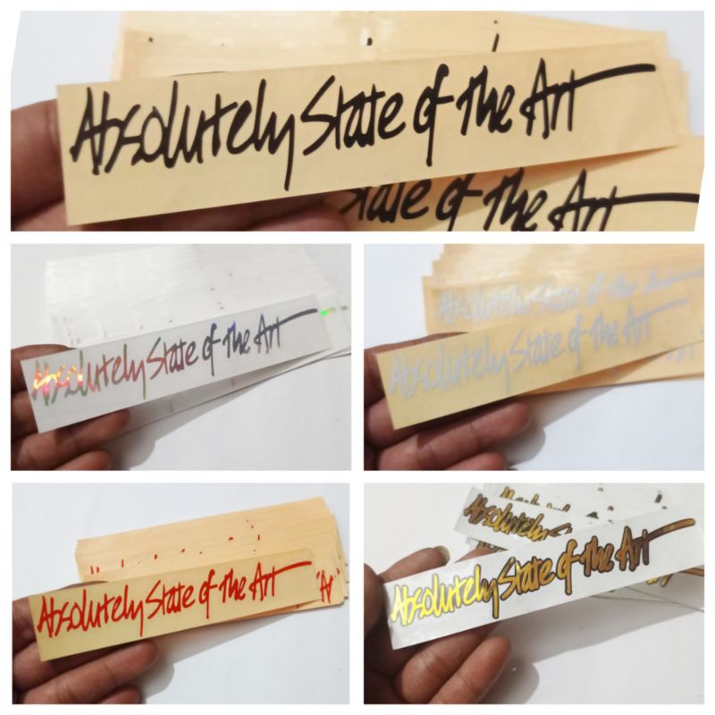 stiker cutting sticker ABSOLUTELY STATE OF THE ART