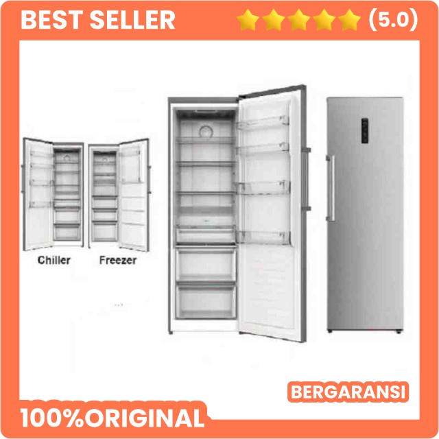 GETRA GEA GC-388 CHILLER REFRIGERATOR KULKAS 1 PINTU STAINLESS STEEL MURAH PUSAT MESIN SEMARANG