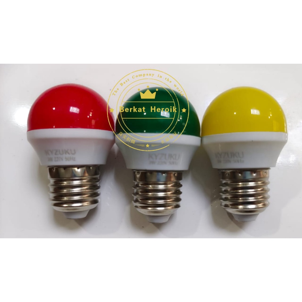 Lampu  Tidur  LED  KYZUKU  3W  BERWARNA(Merah,Kuning,hijau)