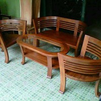 kursi tamu cantik jati set 211