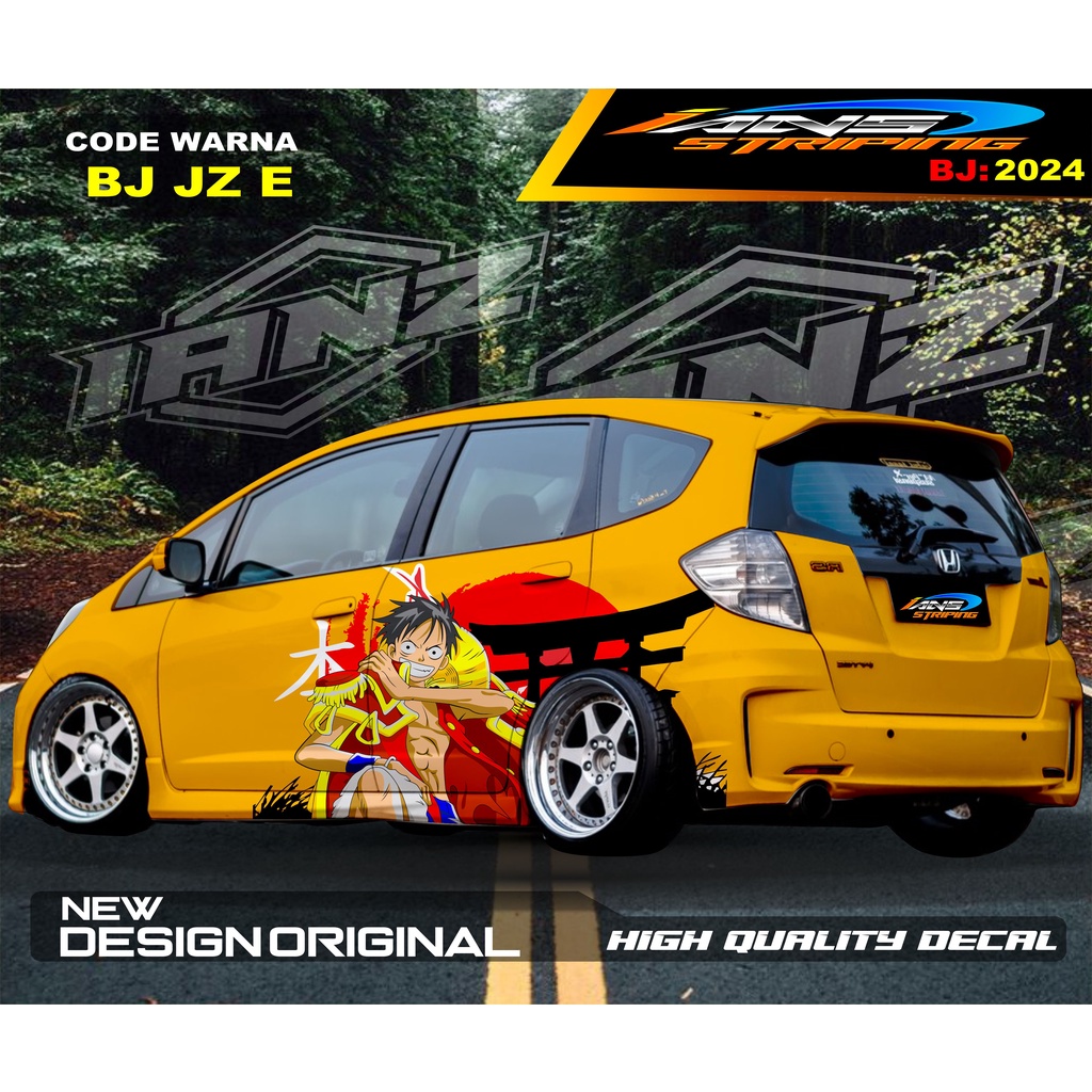 DECAL STICKER  MOBIL HONDA JAZZ BRIO AGYA AYLA / VARIASI STICKER BODY SAMPING MOBIL BRIO MOBIL JAZZ / STIKER MOBIL