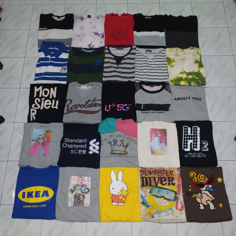 BORONGAN CREWNECK X35 LENGAN BALON MURAH 2ND UNISEX -BINJAI STREETWEAR-