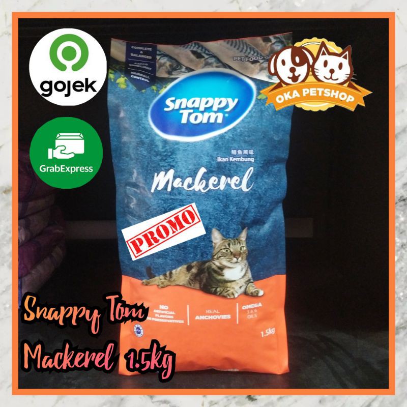 snappy tom Mackerel 1.5kg freshpack - cat food Snappy Tom rasa ikan kembung