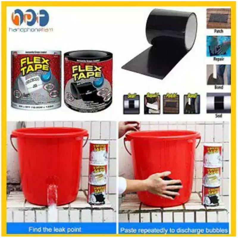 (BIG SALE) LAKBAN AJAIB SUPER KUAT ERAT FLEX TAPE ATASI BOCOR ISOLASI SERBAGUNA PERBAIKAN RUMAH LAKBAN ANTI BOCOR LAKBAN SUPER KUAT ERAT FLEX TAPE 4&quot; X 1.5 M ATASI BOCOR PERBAIKAN RUMAH / ISOLASI FLEX TAPE 4&quot; X 1,5 M ANTI BOCOR WATERPROOF AJAIB SUPER KUAT