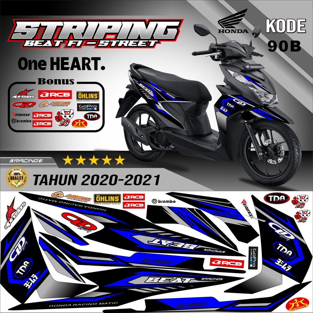 Striping Beat New Stiker Beat Variasi kode 90