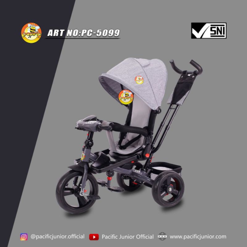 TRICYCLE/SEPEDA RODA TIGA ANAK 5099 KURSI PUTAR PACIFIC