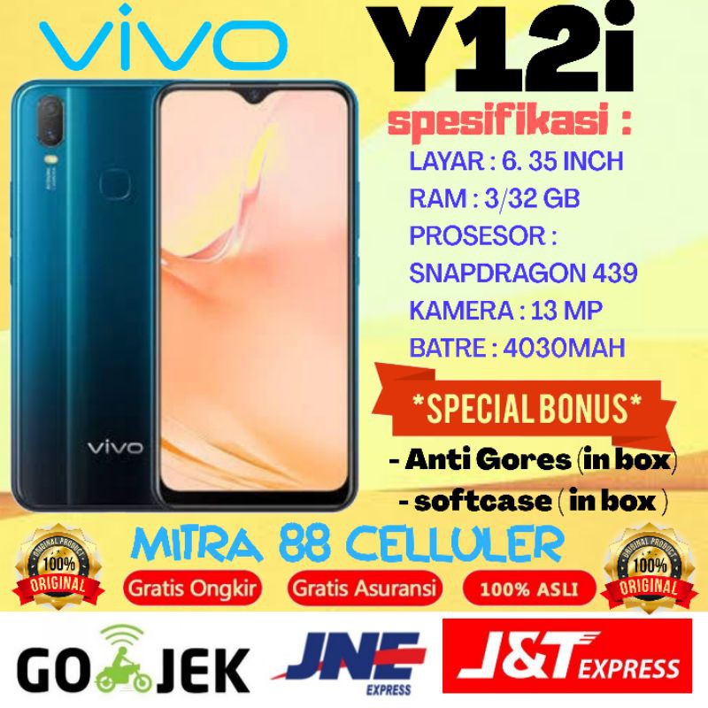VIV   O Y12i 3/32GB GARANSI RESMI 1TAHUN | Shopee Indonesia