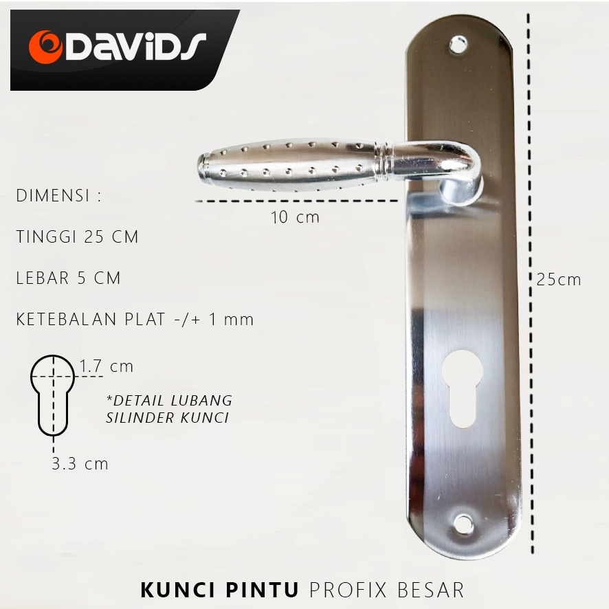 Hendel Pintu Kunci Rumah Set Kamar Minimalis Handel Gagang Pegangan Handle Selot Slot Besar Profix