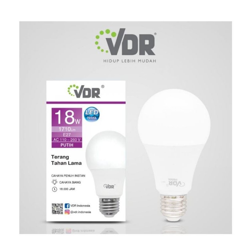 Bohlam LED VDR / Lampu LED VDR / LAMPU LED VDR PRIMA / Lampu LED Bulb Murah 18W VDR