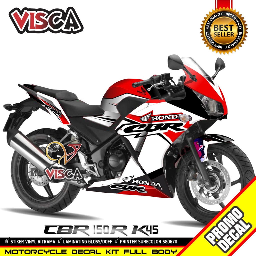 Decal CBR K45 Stiker CBR K45 Full Body Decal CBR Lokal Decal CBR 150R K45 Sporty