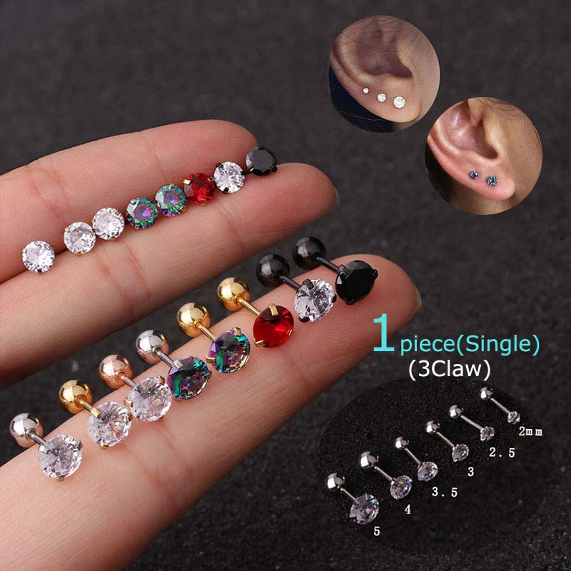 1piece 3claws Tragus Earrings Cartilage Daith Tragus Helix Piercing Stainelss Steel