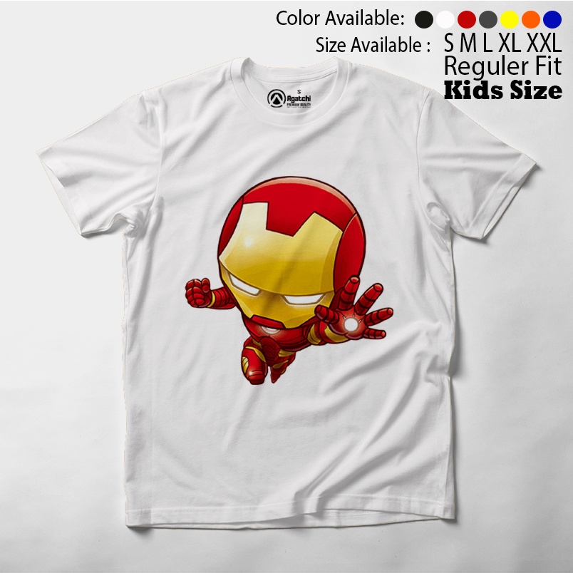 Baju Anak / Kaos Atasan Anak / Kids T Shirt Baby Marvel Chibi Kawaii Iron Man