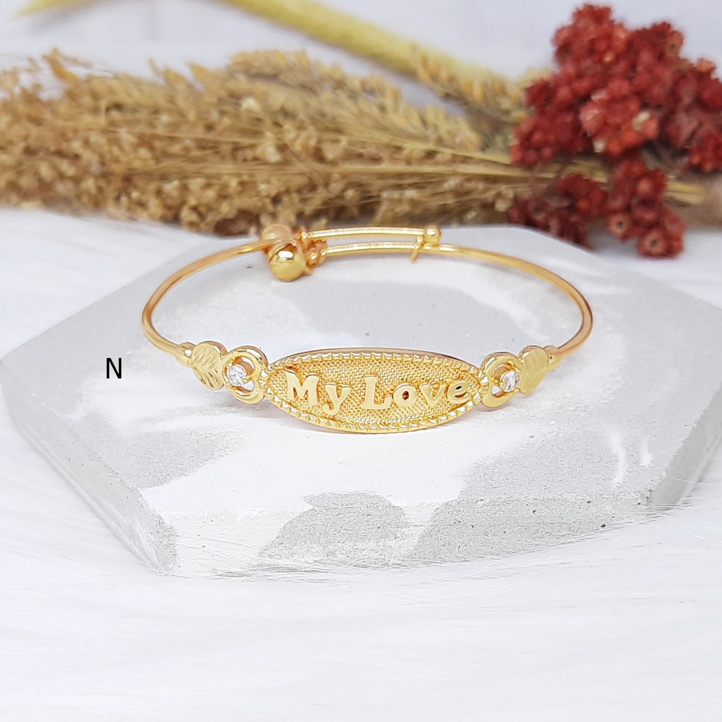 Gelang Anak Xuping Premium Bangle Kucing Lapis Emas Gold Imitasi - BB132