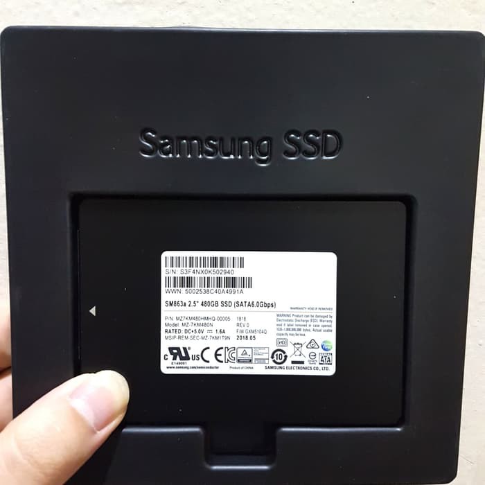 SSD SAMSUNG 480GB SM863A SERVER ENTERPRISE DATACENTER SM863 2.5IN SATA