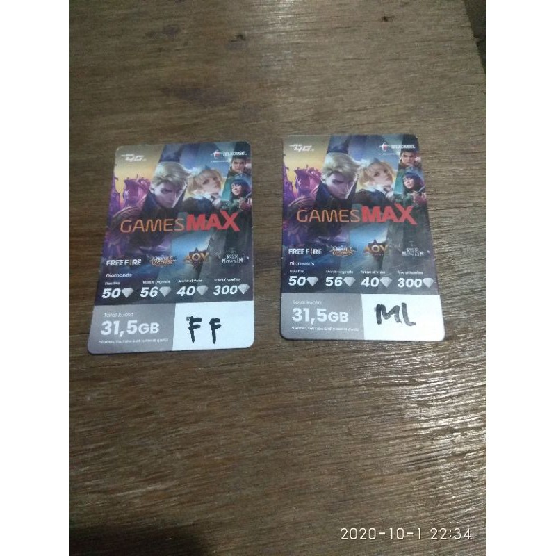 Voucher Games Telkomsel 31 GB