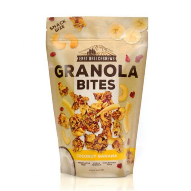 

East Bali Cashews Granola Bites Coconut Banana 125 gr