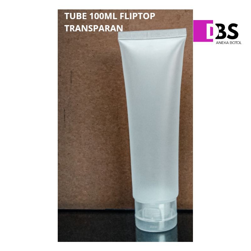 TUBE 100ML FLIPTOP TRANSPARAN