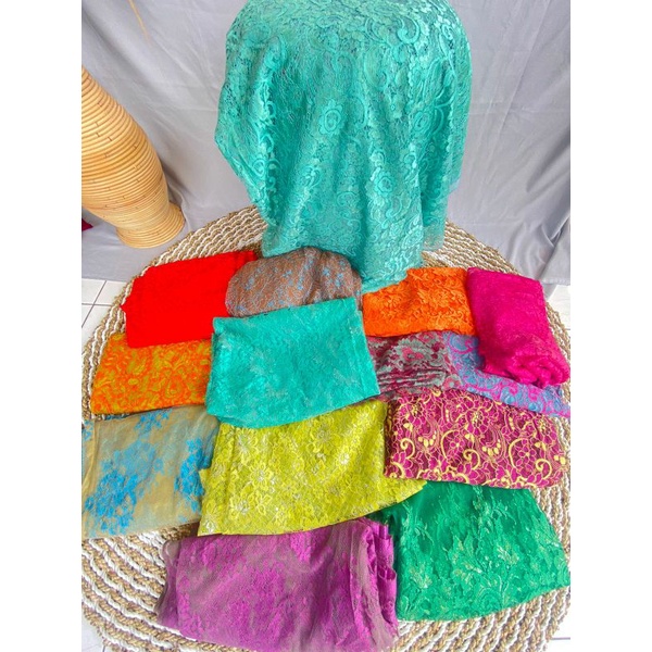 SALE Kebaya Bali By Ani Kain Kebaya Semifrance Metalik Motif Random