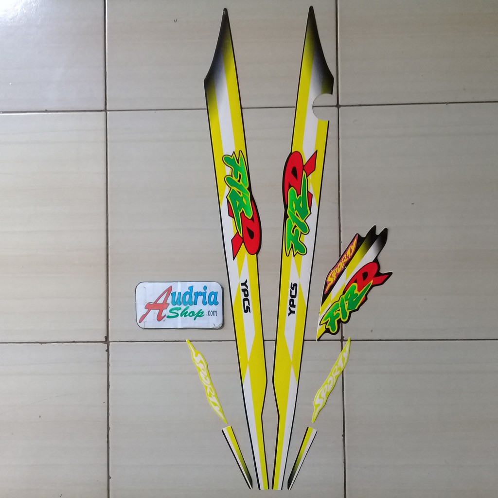 Striping Motor Yamaha F1ZR Sporty 1997 Hitam-Kuning