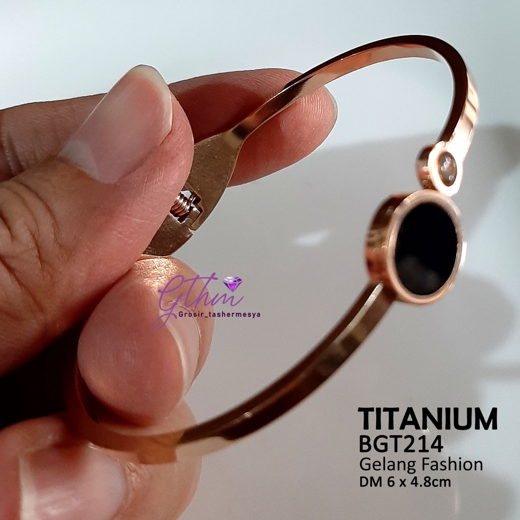 Gelang Titanium Wanita Model Jam Stainless Steel Simple Stylish Perhiasan Fashion Import Premium BGT214 gthm