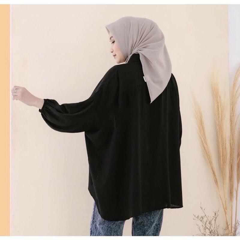 1KG MUAT 5PCS | HANNA OVERSIZE SHIRT TOP RAYON VISCOSE JUMBO HIGH QUALITY PREMIUM HITS OOTD