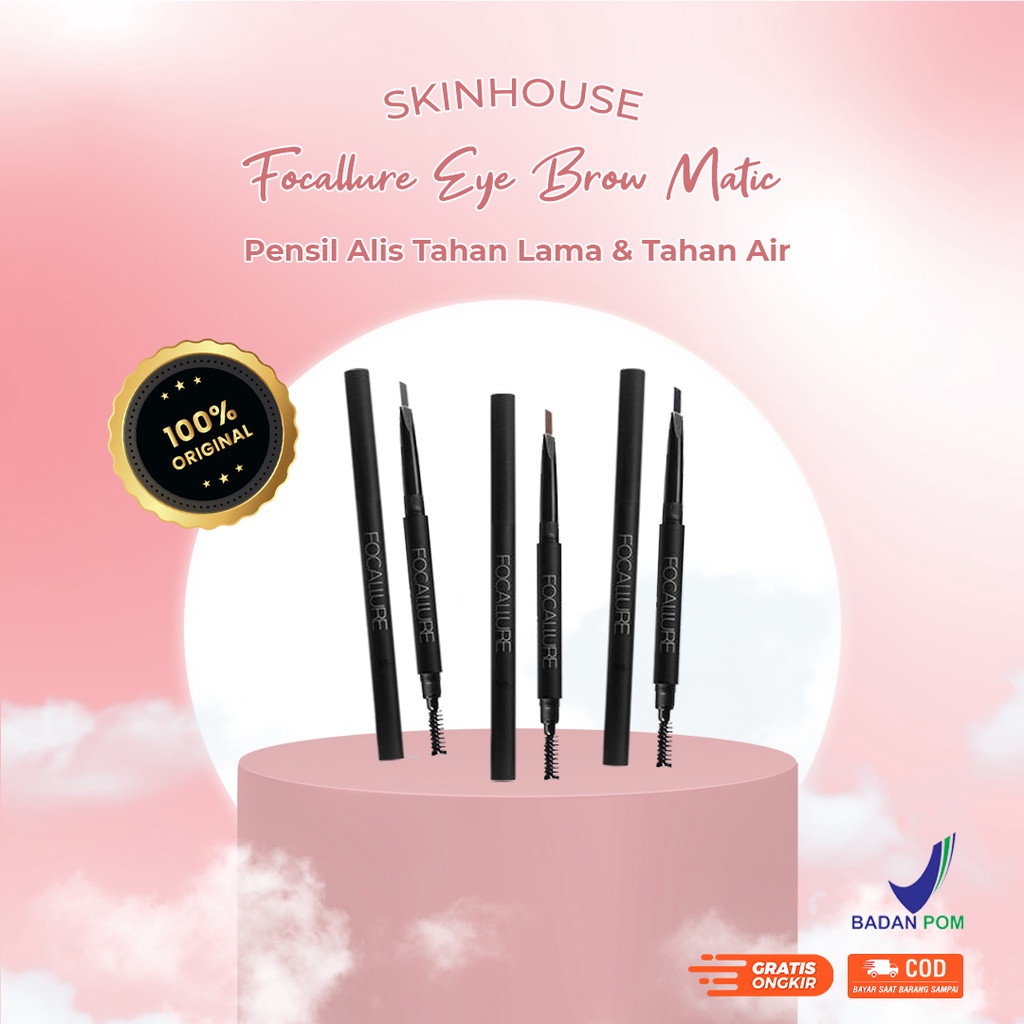 [ SKINHOUSEID ] FOCALLURE Eyebrow Auto Brows Pen FA18 / Eyebrow Pencil Matic / Waterproof Long-Lasting Eyebrow Pencil