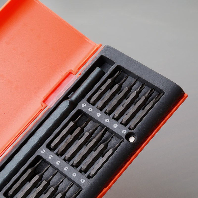 Obeng Magnetic Orange Shell 25 In 1 Set Obeng Presisi Set Alat Pelapisan Fosfat untuk Keyboard Mesin