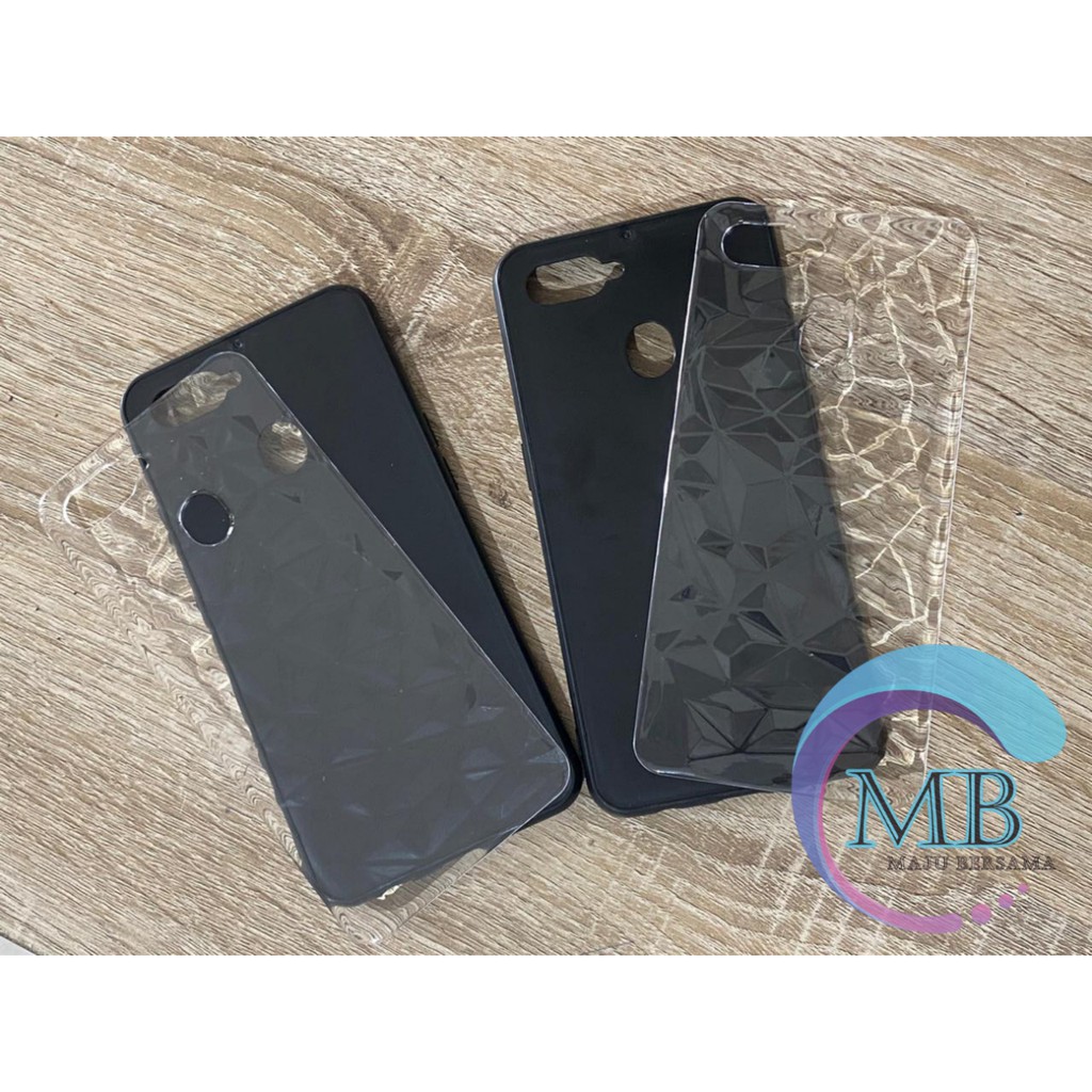 Softcase tempered glass Back Case diamondCase Polos Case Mentahan MB124