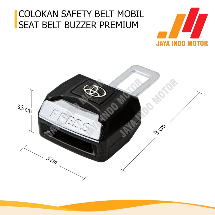 COLOKAN SAFETY BELT MOBIL / SEAT BELT BUZZER LOGO TOYOTA