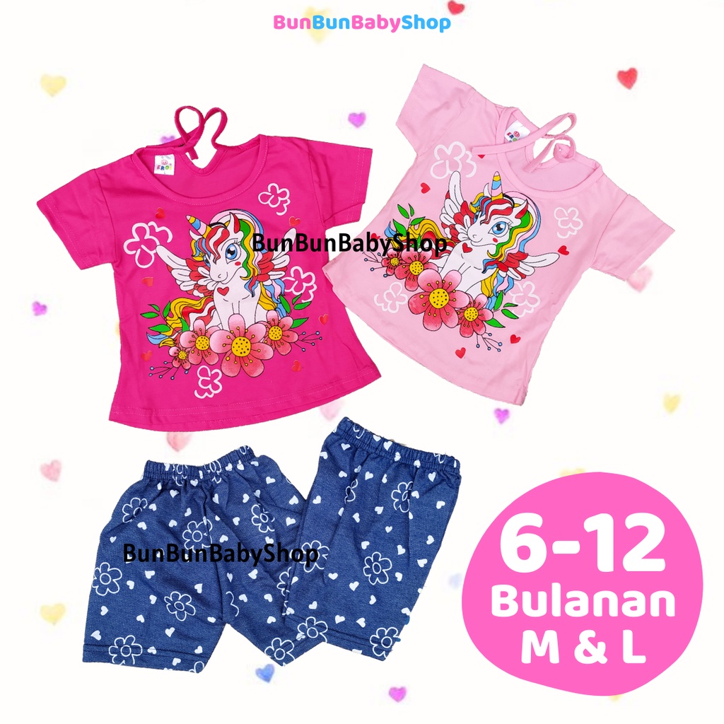 Setelan Baju Bayi Cewek Stelan Baby New Born Baru Lahir Perempuan Murah Perlengkapan Unicorn Lucu 6 12 Bulan