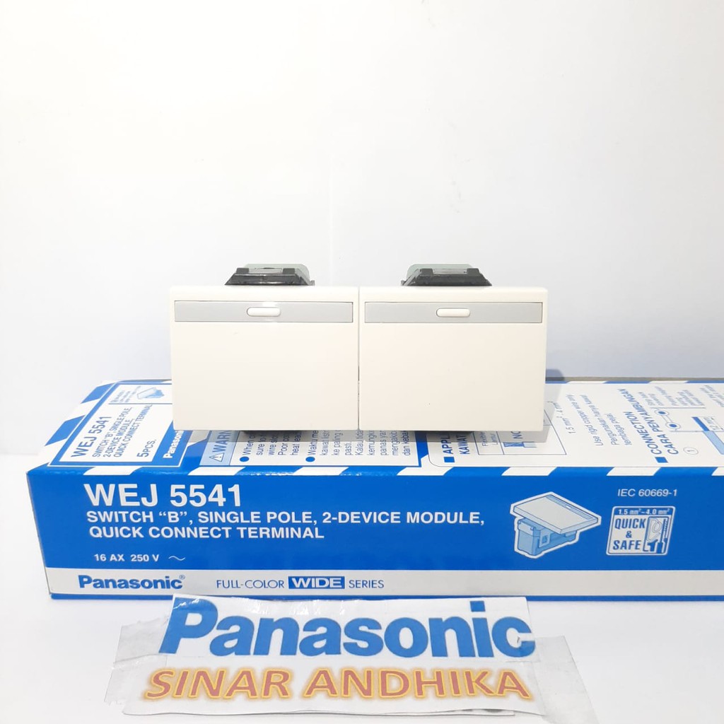 MATA SAKLAR LEBAR 1 ARAH PUTIH PANASONIC WEJ 5541