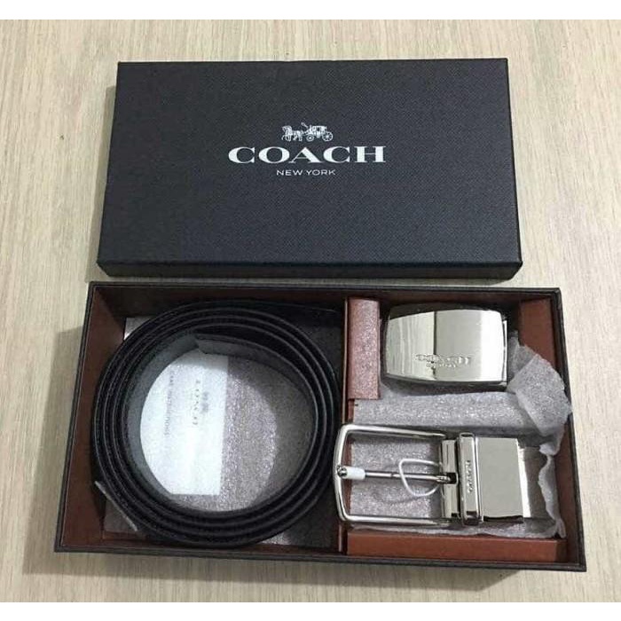 Coach Men Belt Set Sign Reversible Black. Coach MEN Belt. Coach Men