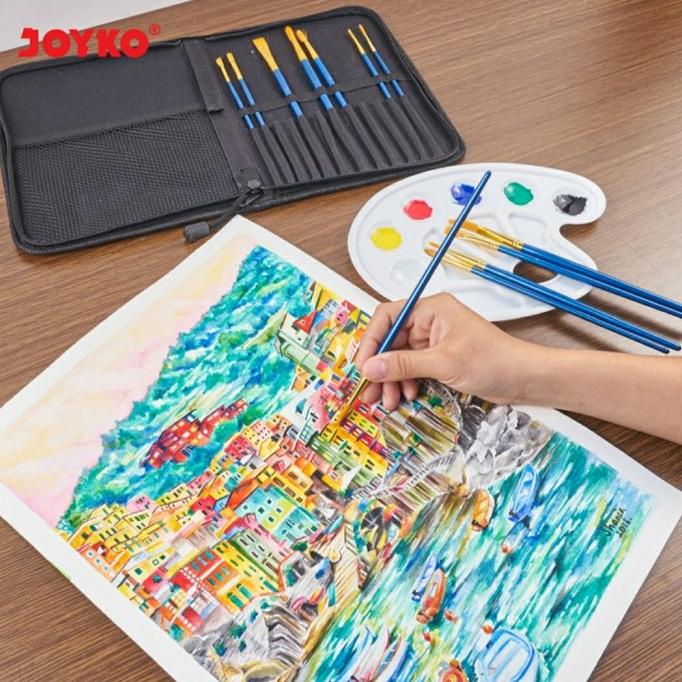 

Joyko Brs 7 Art Brush Set Kuas Palet Lukis Dalam Tas