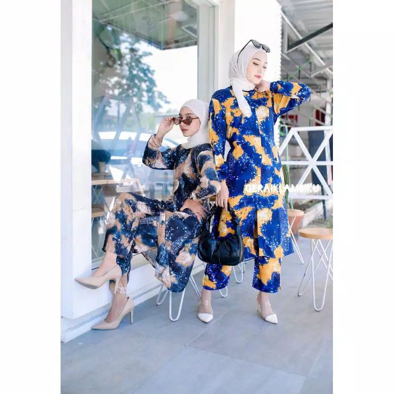JUWITA SET TUNIK TIEDYE ONESET SHOBORI DAILY SET TIE DYE