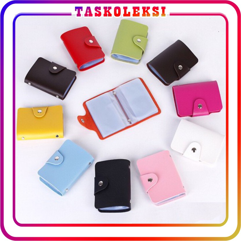 ☛TK☚ D016 Dompet Kulit Kartu Mini Tempat Card Holder Wanita Import Murah Souvenir Pernikahan