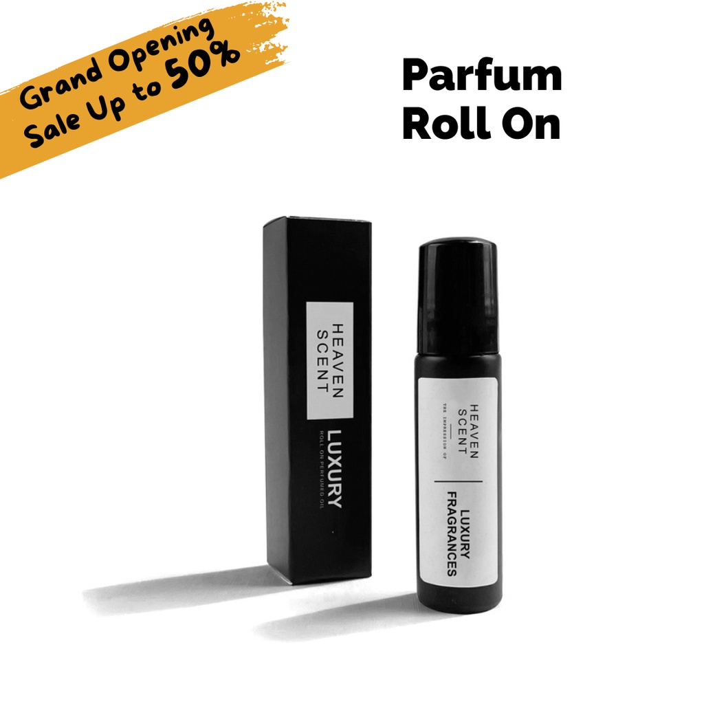 Parfum Parfume Roll On Wanita Pria Unisex HEAVEN SCENT Luxury 10 ml - Minyak Wangi Tanpa Alkohol Non