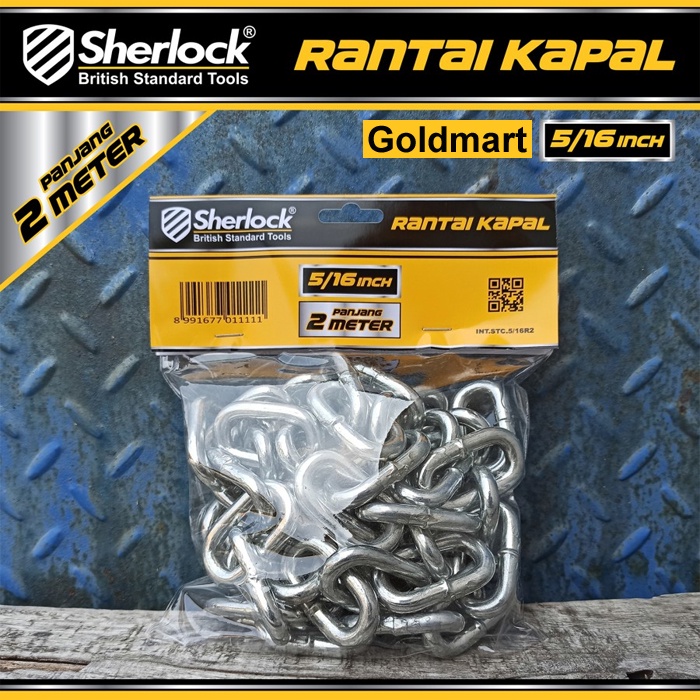 Rantai Besi / Kapal Galvanized 8 mm 5/16 inch Sherlock panjang 2 meter