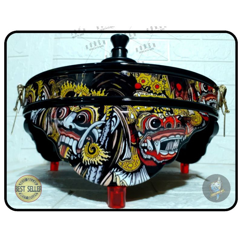 TEBOK LOVEBIRD PVC MOTIF BARONG LEAK BALI Stiker Decal Pernis Hloss