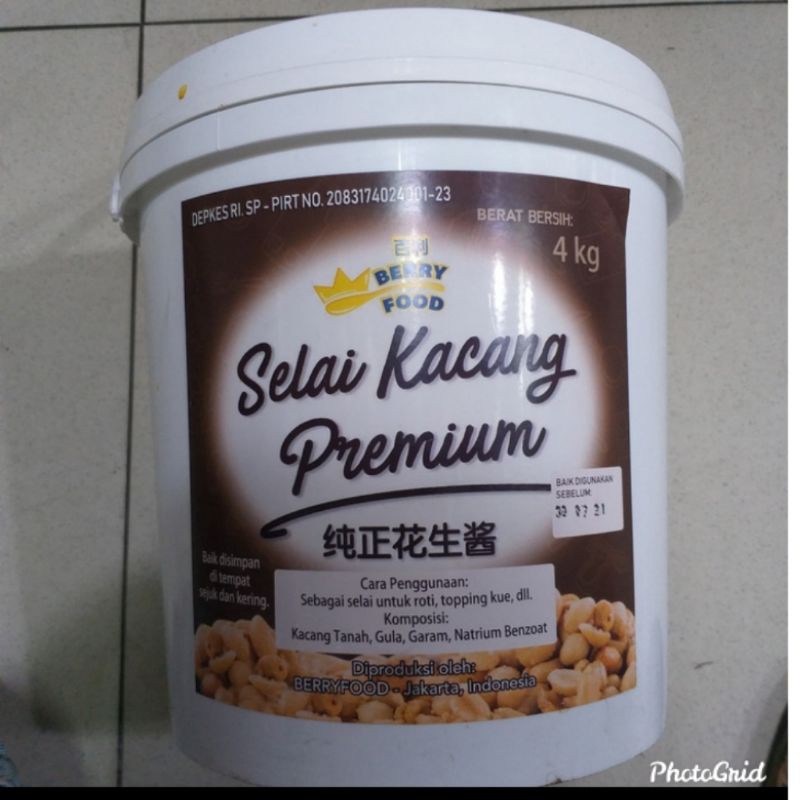 

Selai Kacang Premium Berry Food Berryfood 4kg